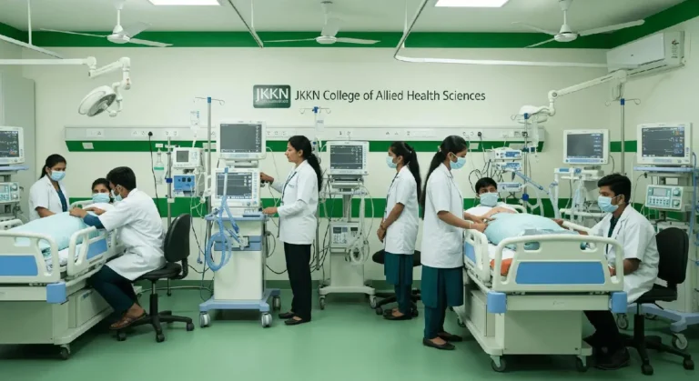 Nursing students practicing patient care procedures