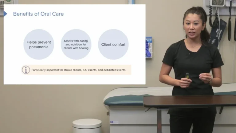 Oral hygiene procedure training for nursing students