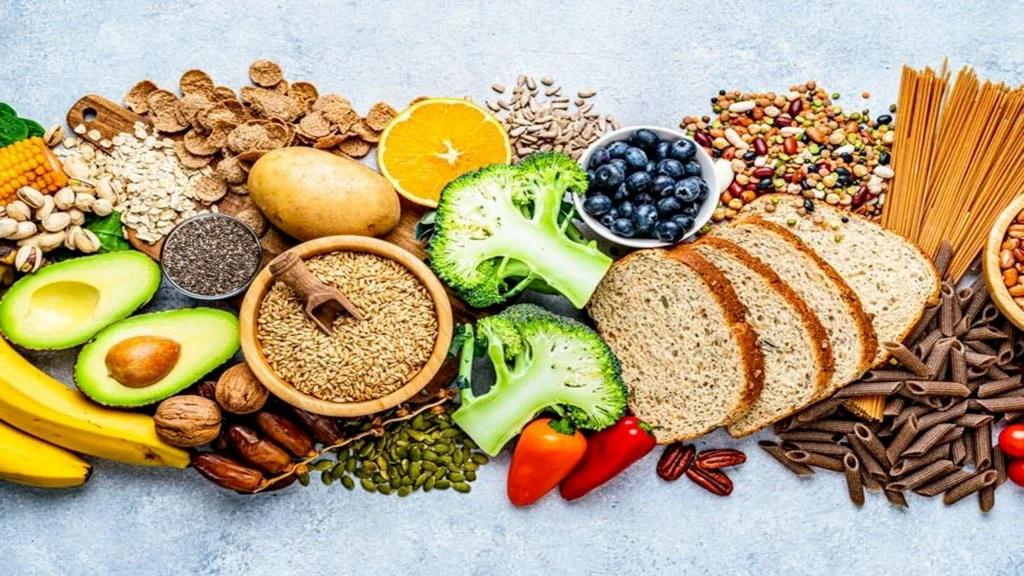High-fibre fruits vegetables whole grains and legumes for constipation prevention and control